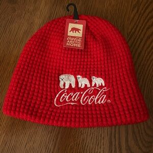 Vintage Coca Cola Waffle Beanie Cap.